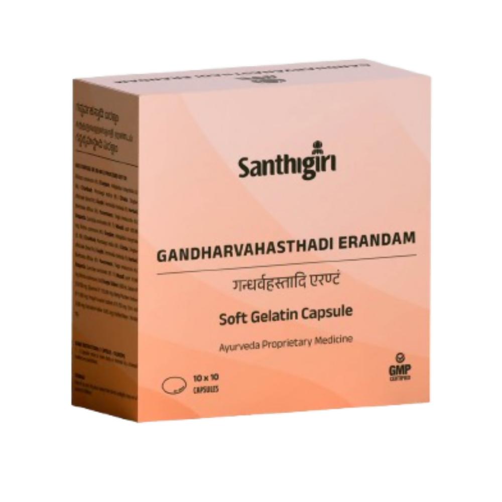 Santhigiri Gandharvahasthadi Erandam Soft Gel Capsules | Grocsy