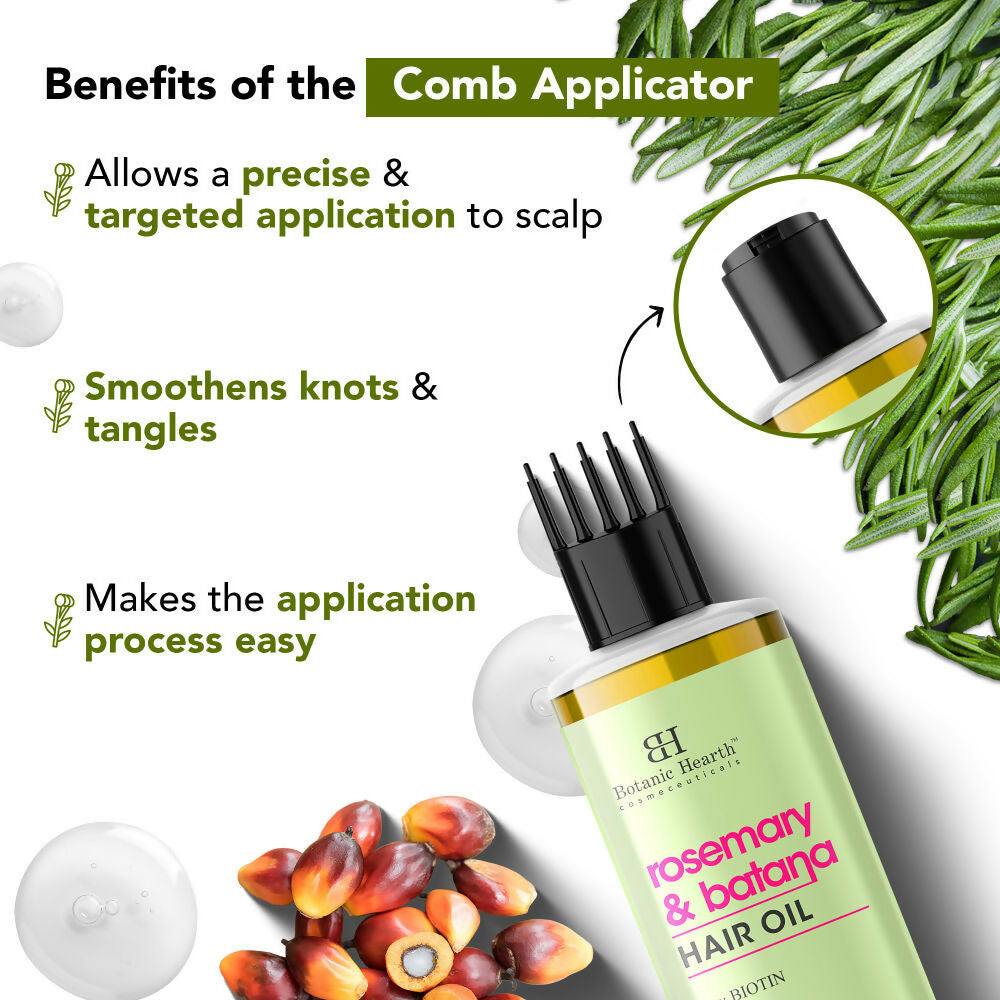 Botanic Hearth Rosemary & Batana Hair Oil | Grocsy