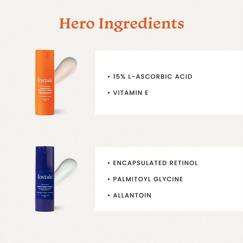 Foxtale Day & Night Serum Combo | Grocsy