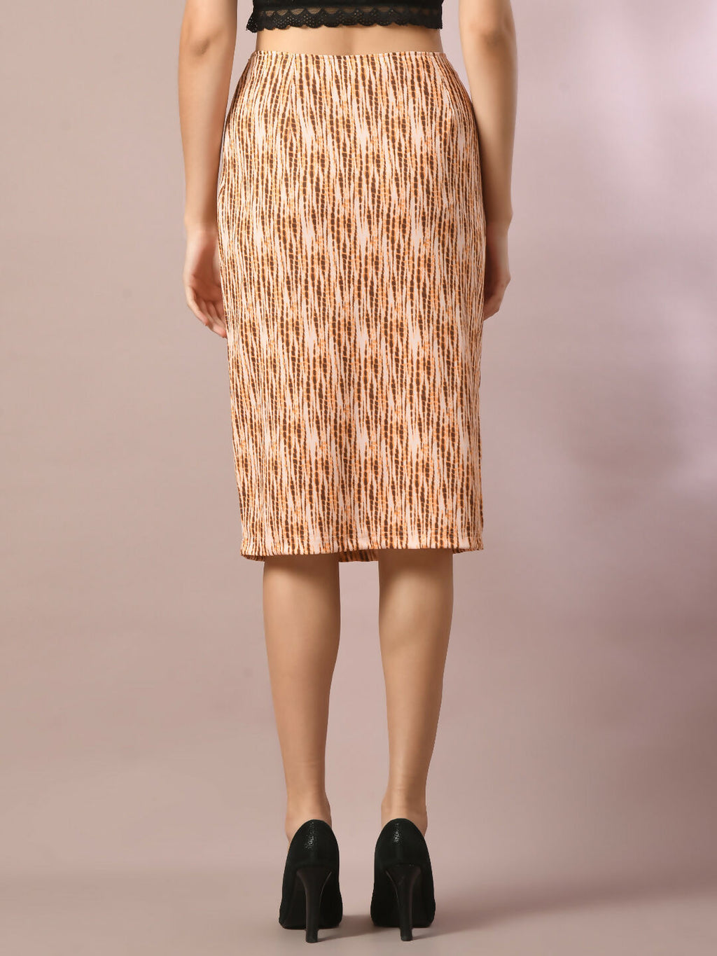 Myshka Women's Multi Printed Knee Length Party Embellished Skirts | Grocsy