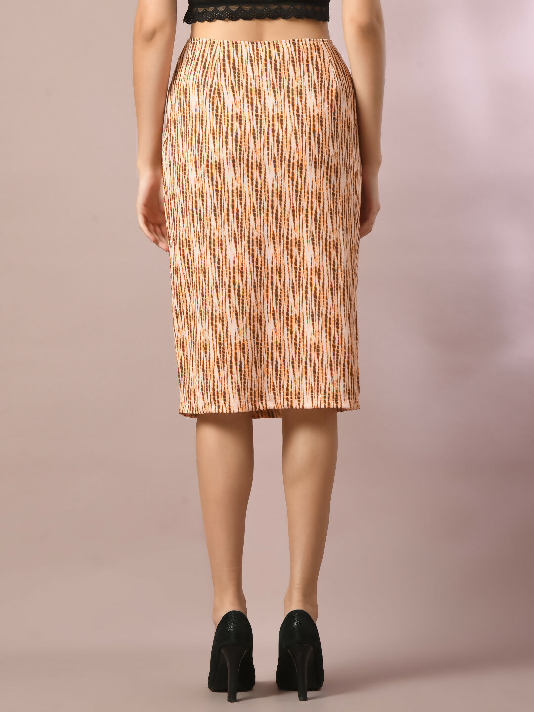 Myshka Women's Multi Printed Knee Length Party Embellished Skirts | Grocsy