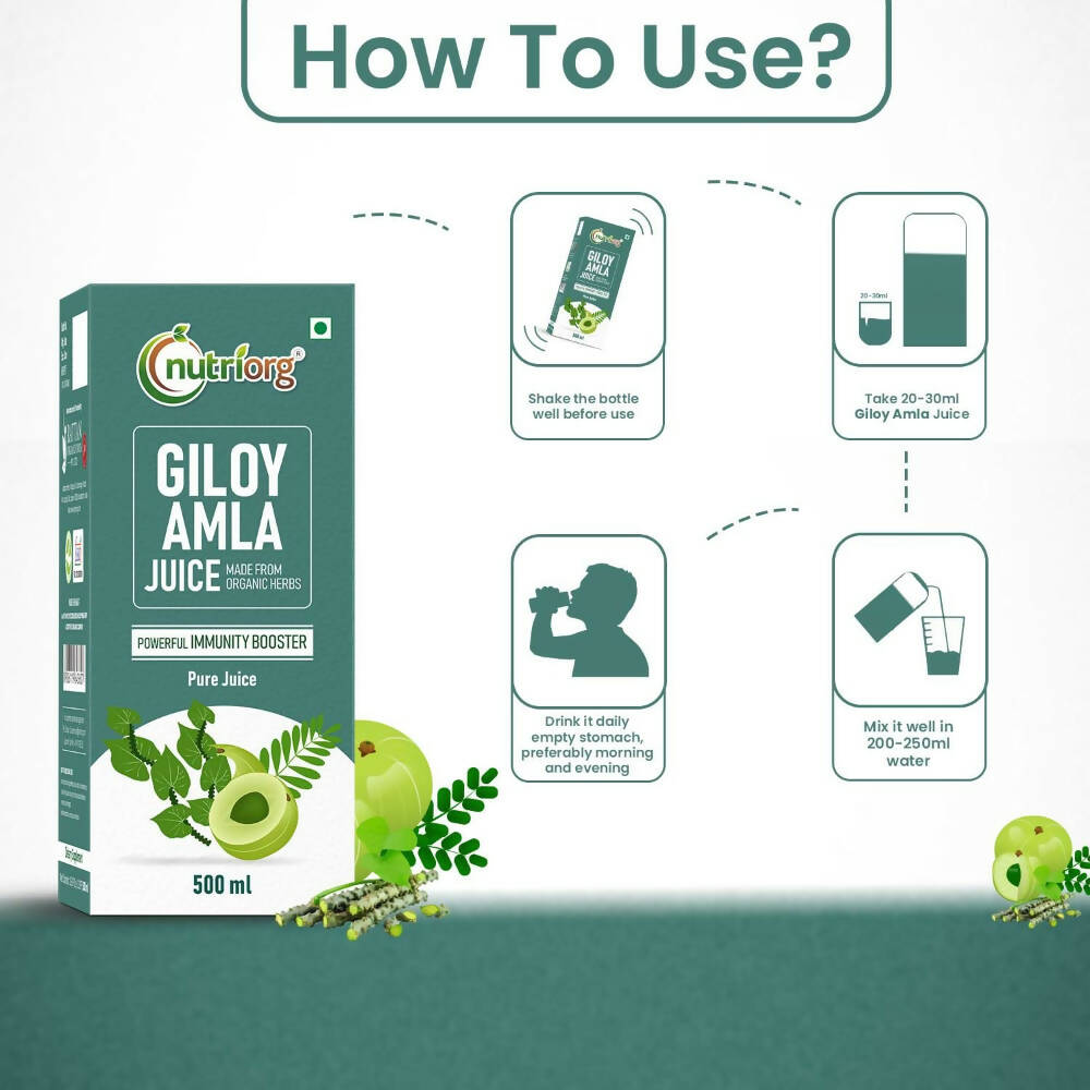 Nutriorg Giloy With Amla Juice | Grocsy