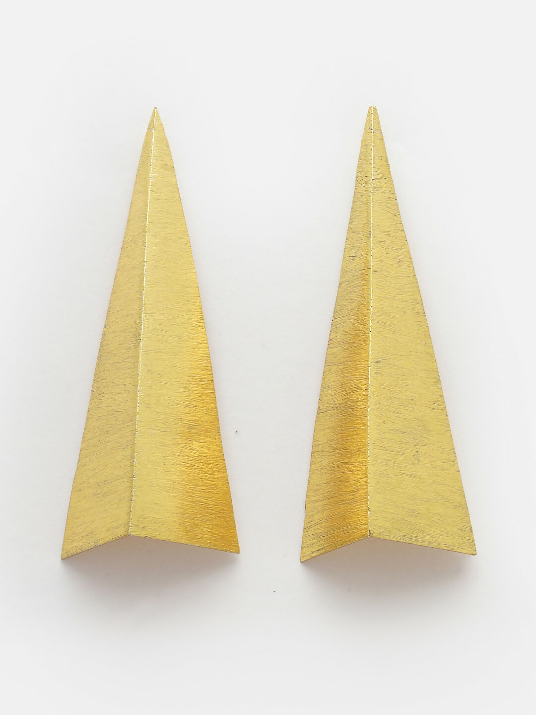 NVR Women Gold-Polished Geometric Shape Drop Earrings | Grocsy