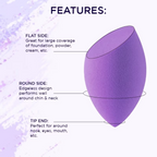 Bronson Professional Purple Beauty Blender Makeup Sponge,Applicator ,Puffs | Grocsy