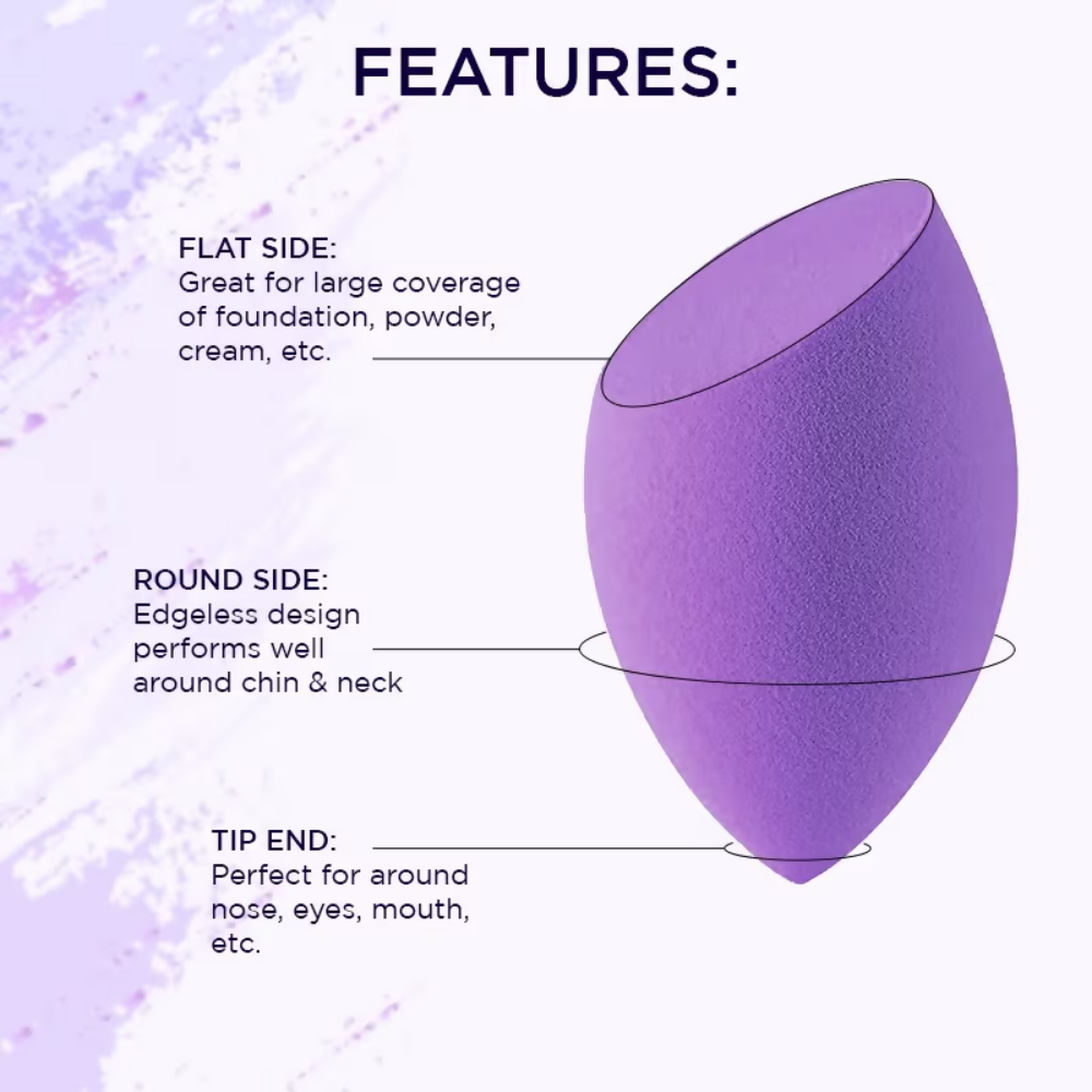 Bronson Professional Purple Beauty Blender Makeup Sponge,Applicator ,Puffs | Grocsy
