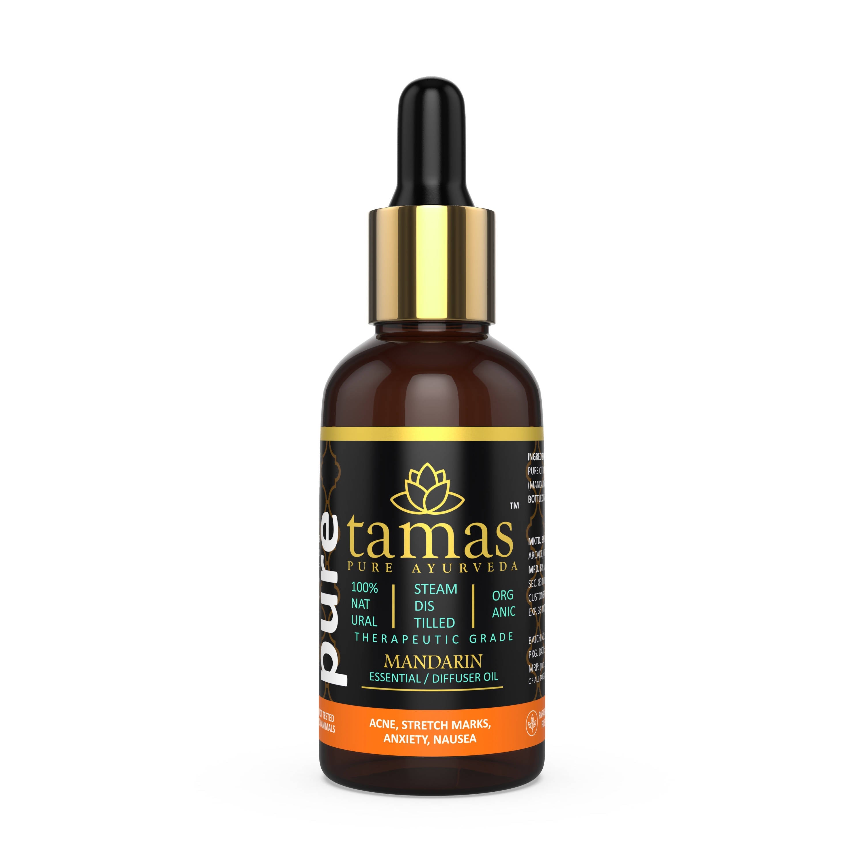 Tamas Pure Ayurveda 100% Organic Mandarin Essential Oil - USDA Certified Organic | Grocsy