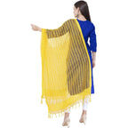 A R Silk Yellow Color Regular Cota cotton Dupattas and Chunnis | Grocsy