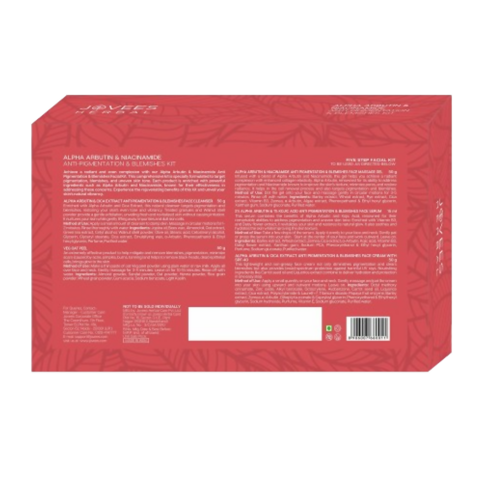 Jovees Alpha Arbutin & Niacinamide Anti Pigmentation & Blemishes Facial Kit | Grocsy