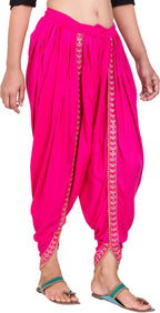 PAVONINE Rani Color Embellished Beetel Rayon Fabric Patiala For Women & Girls | Grocsy