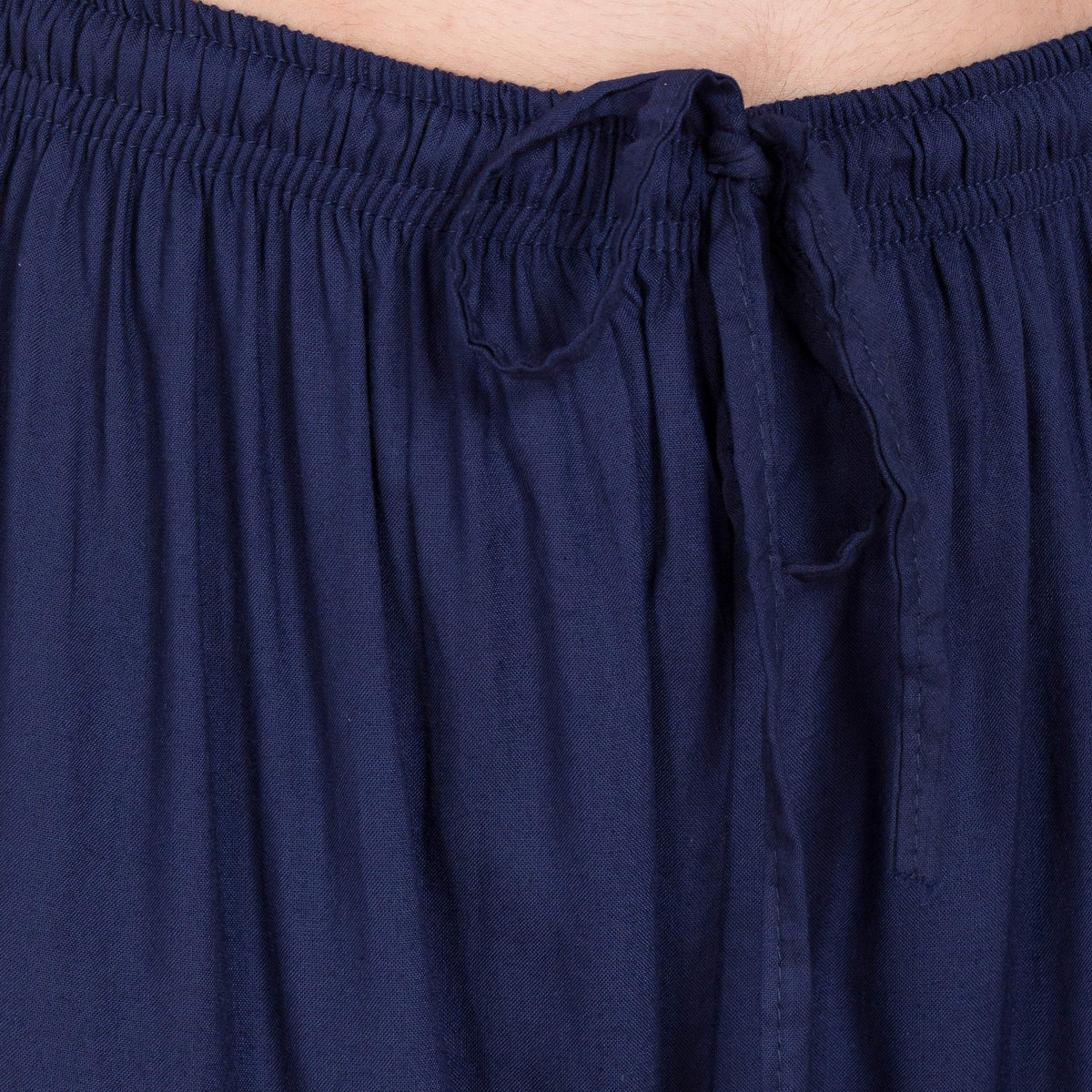 PAVONINE Navy Blue Color Solid 3-Panels Flared Sharara | Grocsy