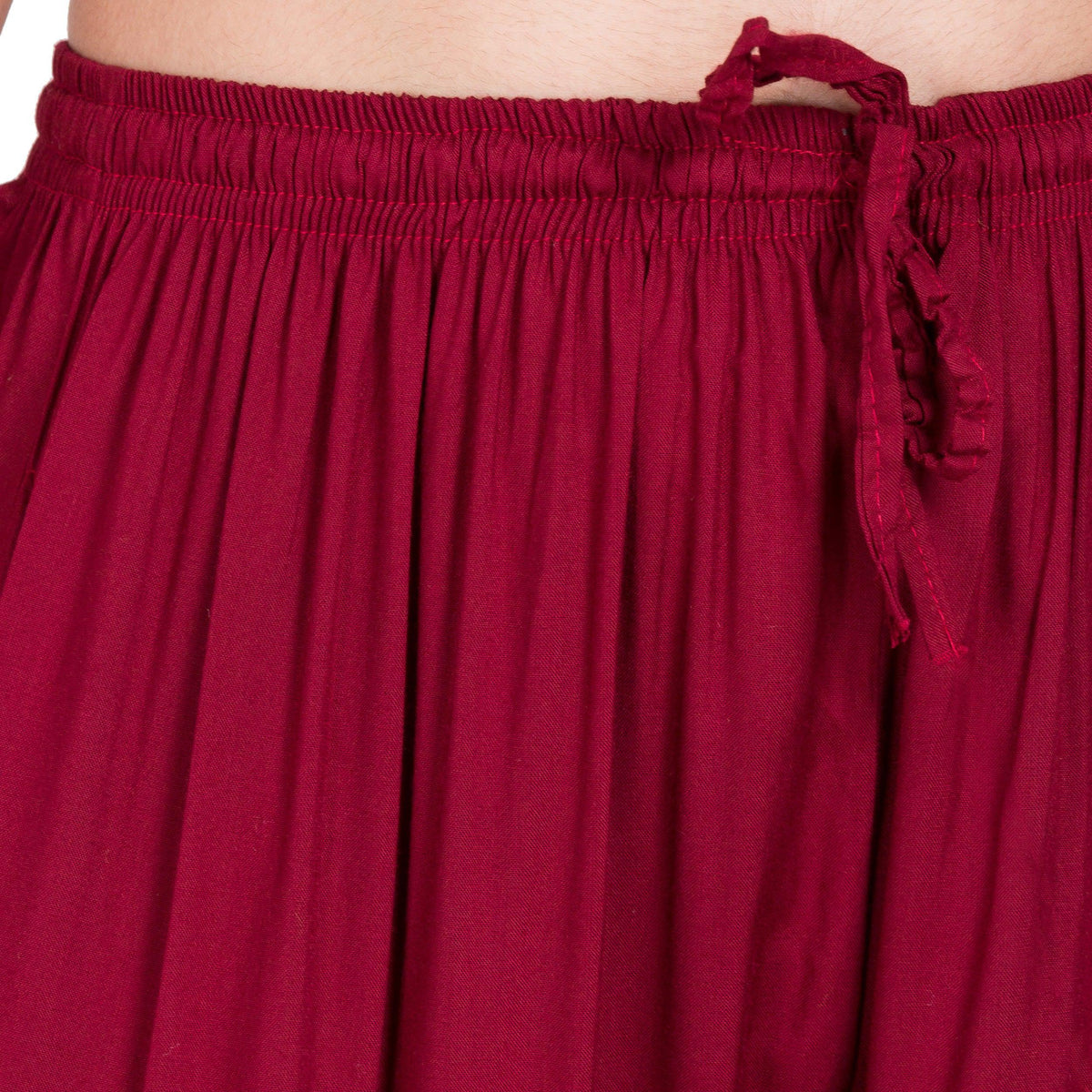 PAVONINE Maroon Color Solid 3-Panels Flared Sharara | Grocsy