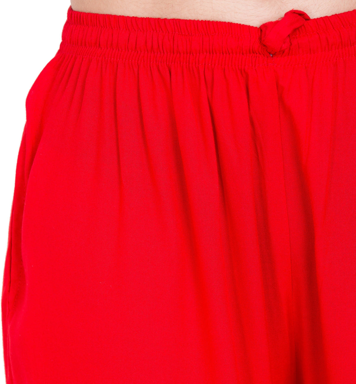 PAVONINE Red Color Solid 3-Panels Flared Sharara | Grocsy