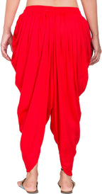 PAVONINE Red Color Solid Beetel Rayon Fabric Patiala For Women & Girls | Grocsy
