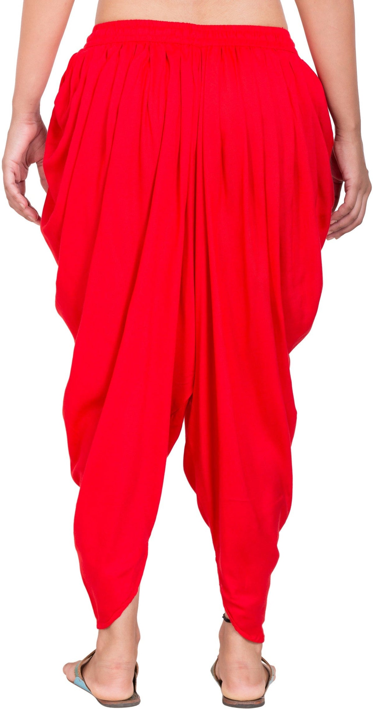 PAVONINE Red Color Solid Beetel Rayon Fabric Patiala For Women & Girls | Grocsy
