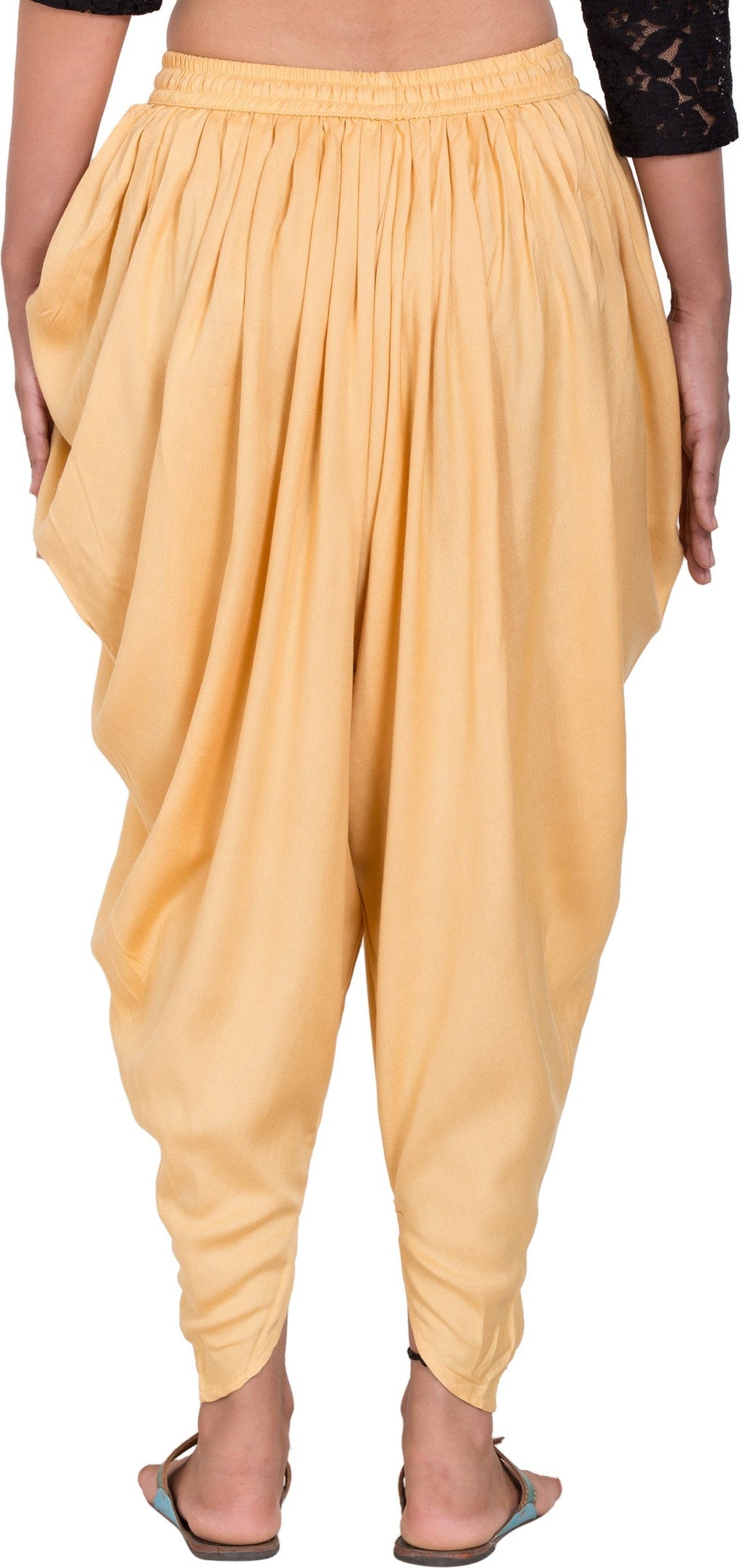 PAVONINE Beige Color Solid Beetel Rayon Fabric Patiala For Women & Girls | Grocsy