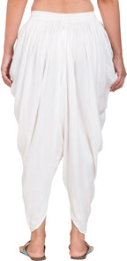 PAVONINE White Color Solid Beetel Rayon Fabric Patiala For Women & Girls | Grocsy