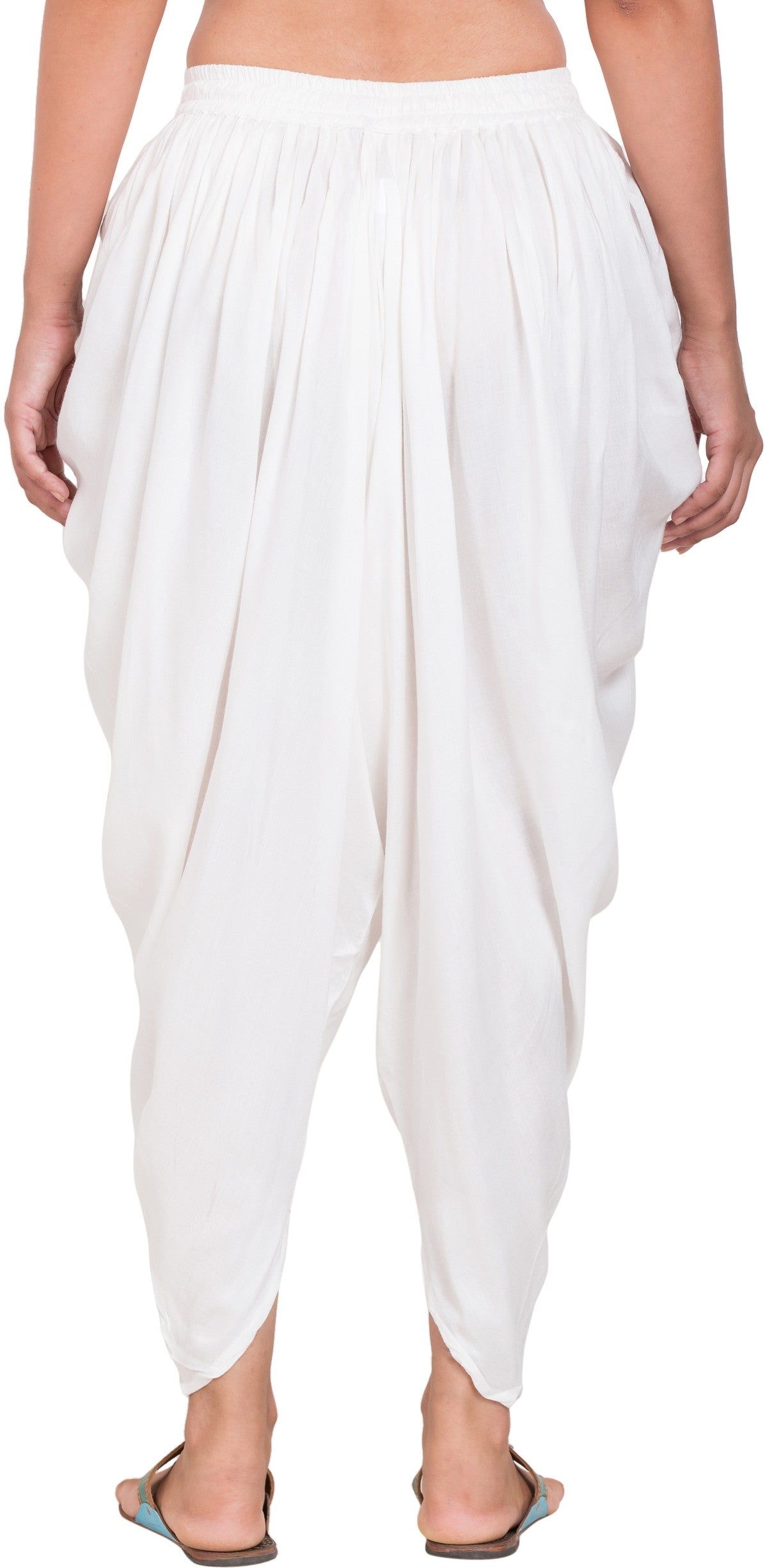 PAVONINE White Color Solid Beetel Rayon Fabric Patiala For Women & Girls | Grocsy