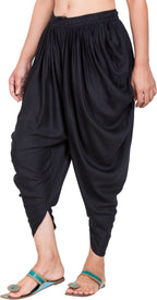 PAVONINE Black Color Solid Beetel Rayon Fabric Patiala For Women & Girls | Grocsy