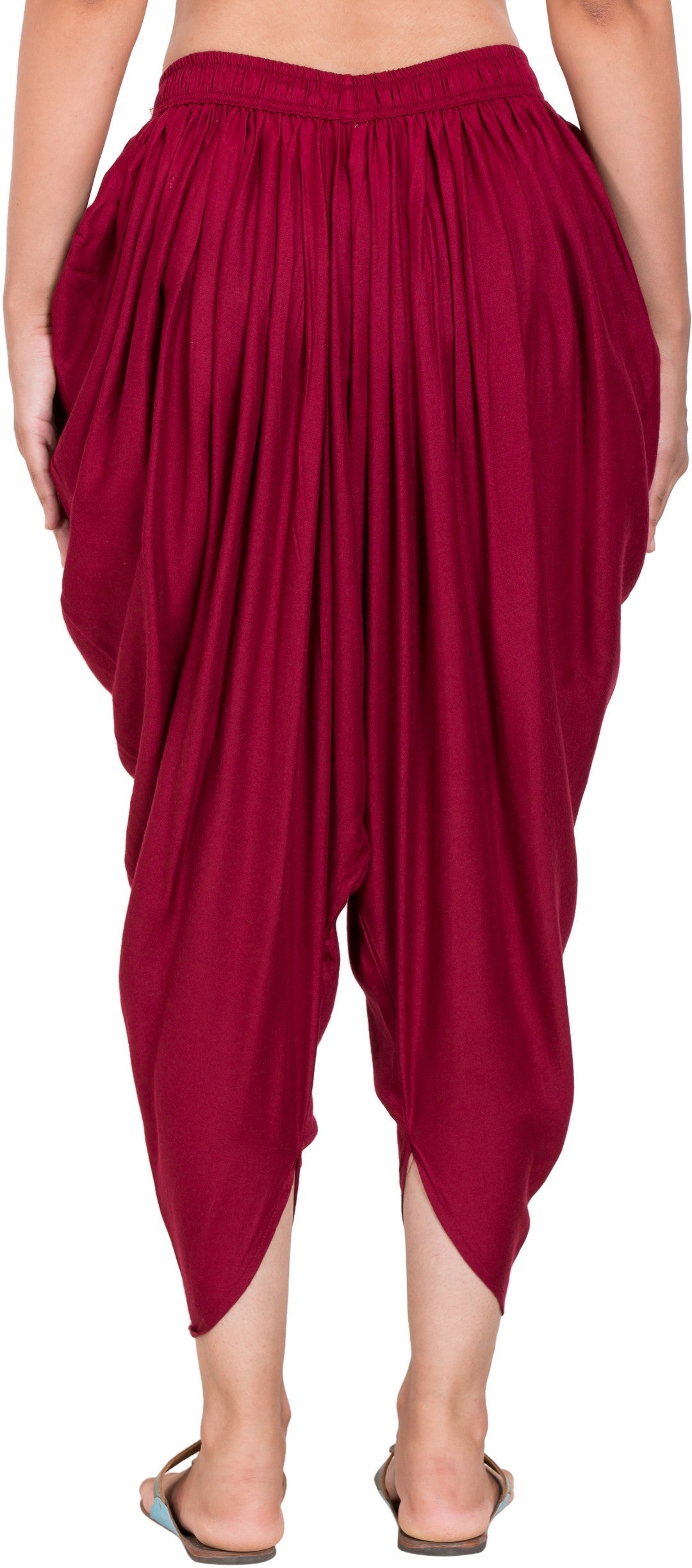 PAVONINE Maroon Color Solid Beetel Rayon Fabric Patiala For Women & Girls | Grocsy