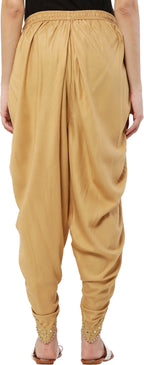 PAVONINE Beige Color Embellished Beetel Rayon Fabric Patiala For Women & Girls | Grocsy