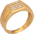 AanyaCentric Gold-Polished American Diamond Ad Ring for Boys & Man | Grocsy