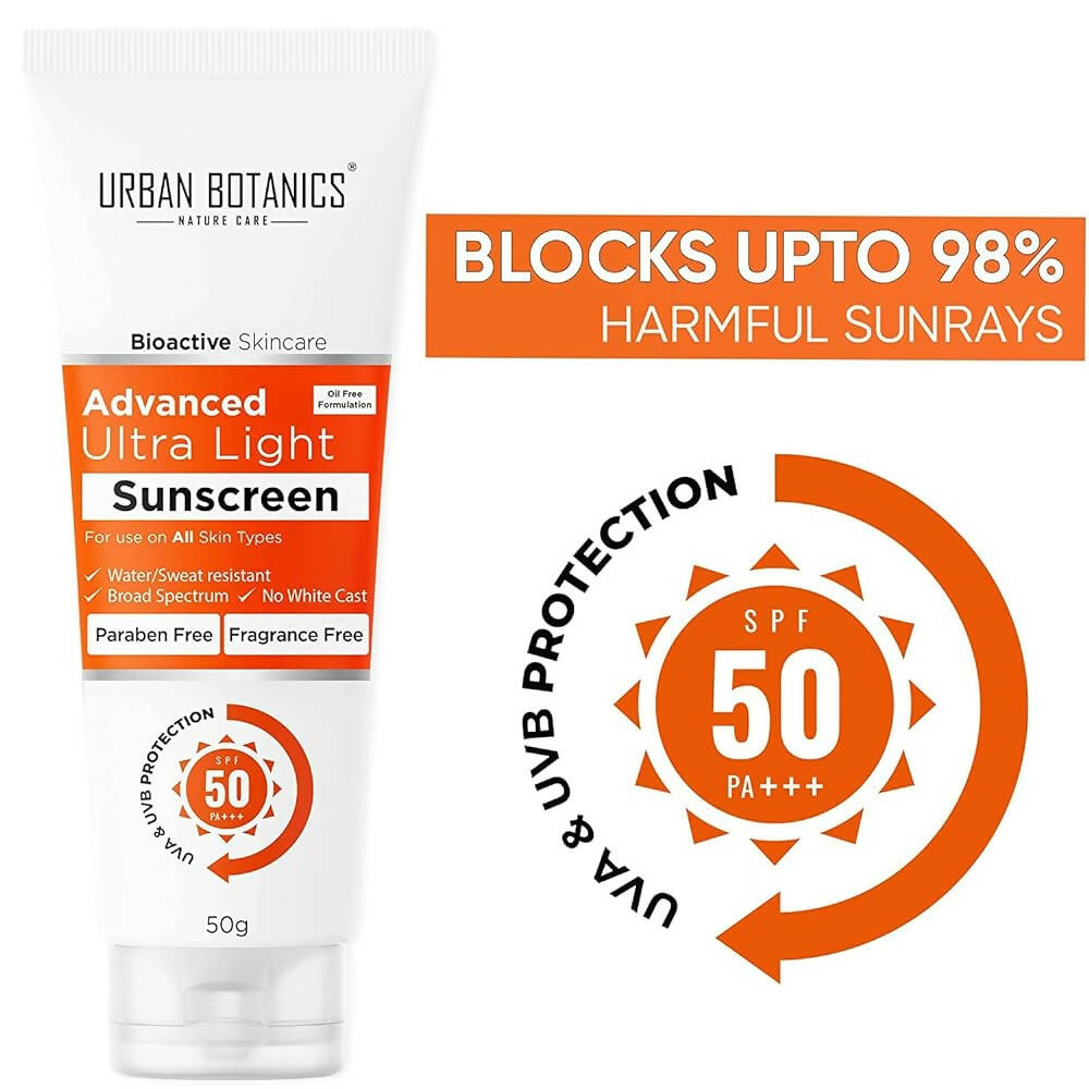 Urban Botanics Advance Ultra Light Sunscreen SPF 50 | Grocsy