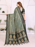 Aastha Fashion Mehndi South Soft Silk Zari Weaving Saree | Grocsy