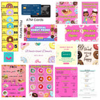 The Small Wonderland Pretend Play Donut Shop Set – 12 Colorful Fabric Donuts with Play Menu, ATM Cards, Money, and Shop Poster | Grocsy