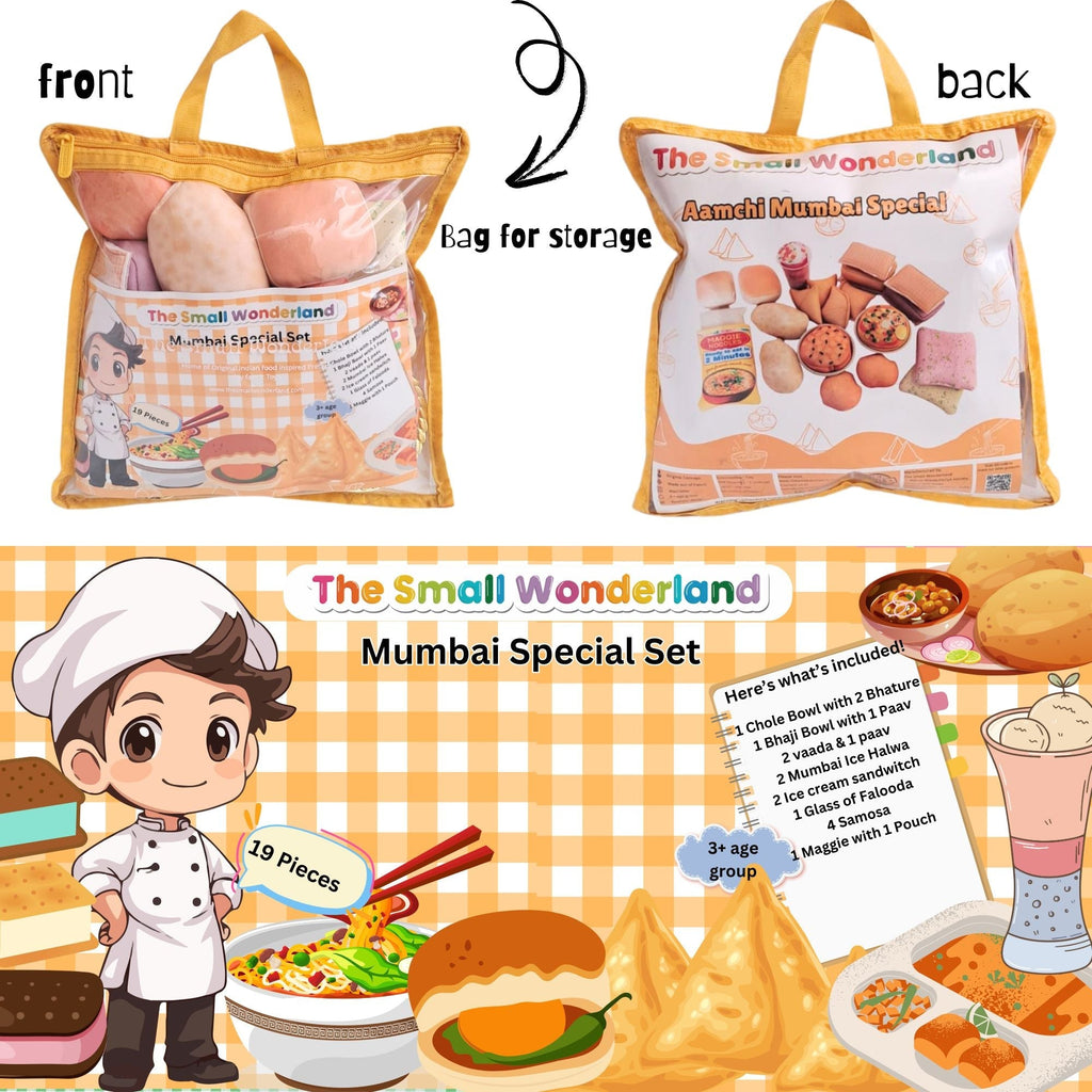 The Small Wonderland Aamchi Mumbai Pretend Play Food Toys- Indian food inspired kitchen toys | Grocsy