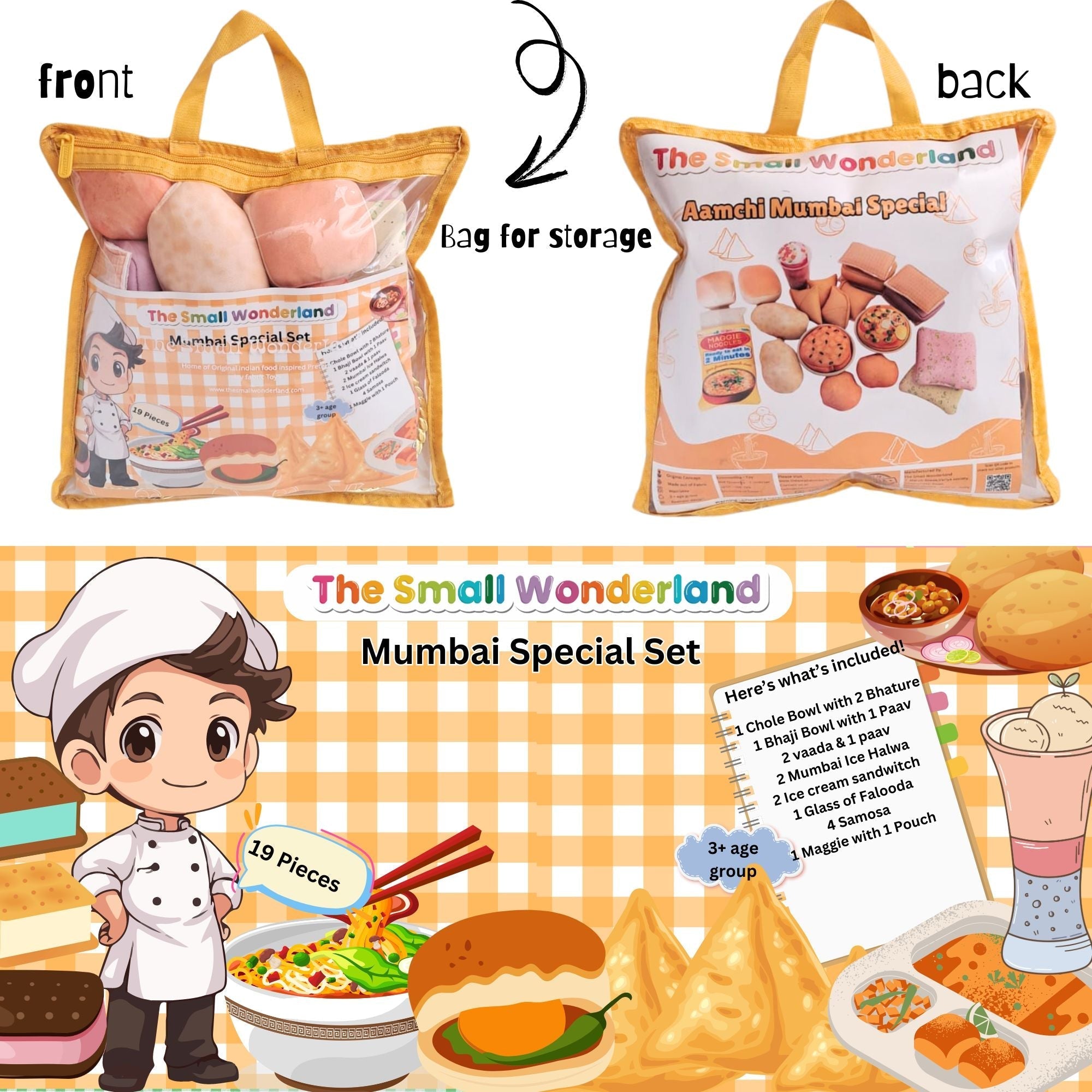 The Small Wonderland Aamchi Mumbai Pretend Play Food Toys- Indian food inspired kitchen toys | Grocsy
