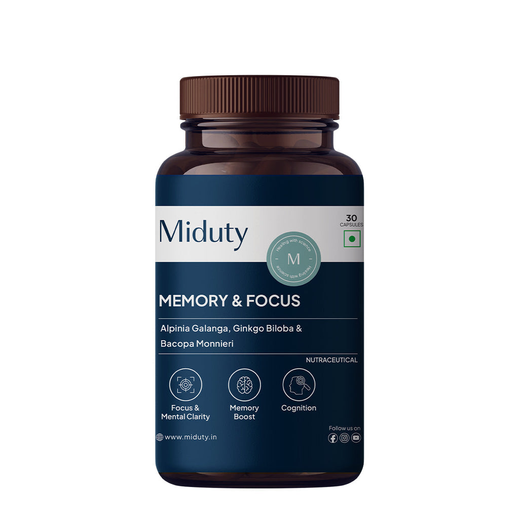 Miduty by Palak Notes Memory & Focus Capsules | Grocsy