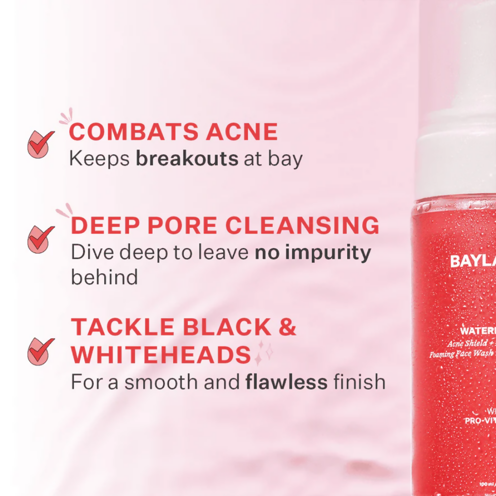 Bayla Skin Watermelove 1% Salicylic Acid Anti-Acne Foaming Face Wash | Grocsy