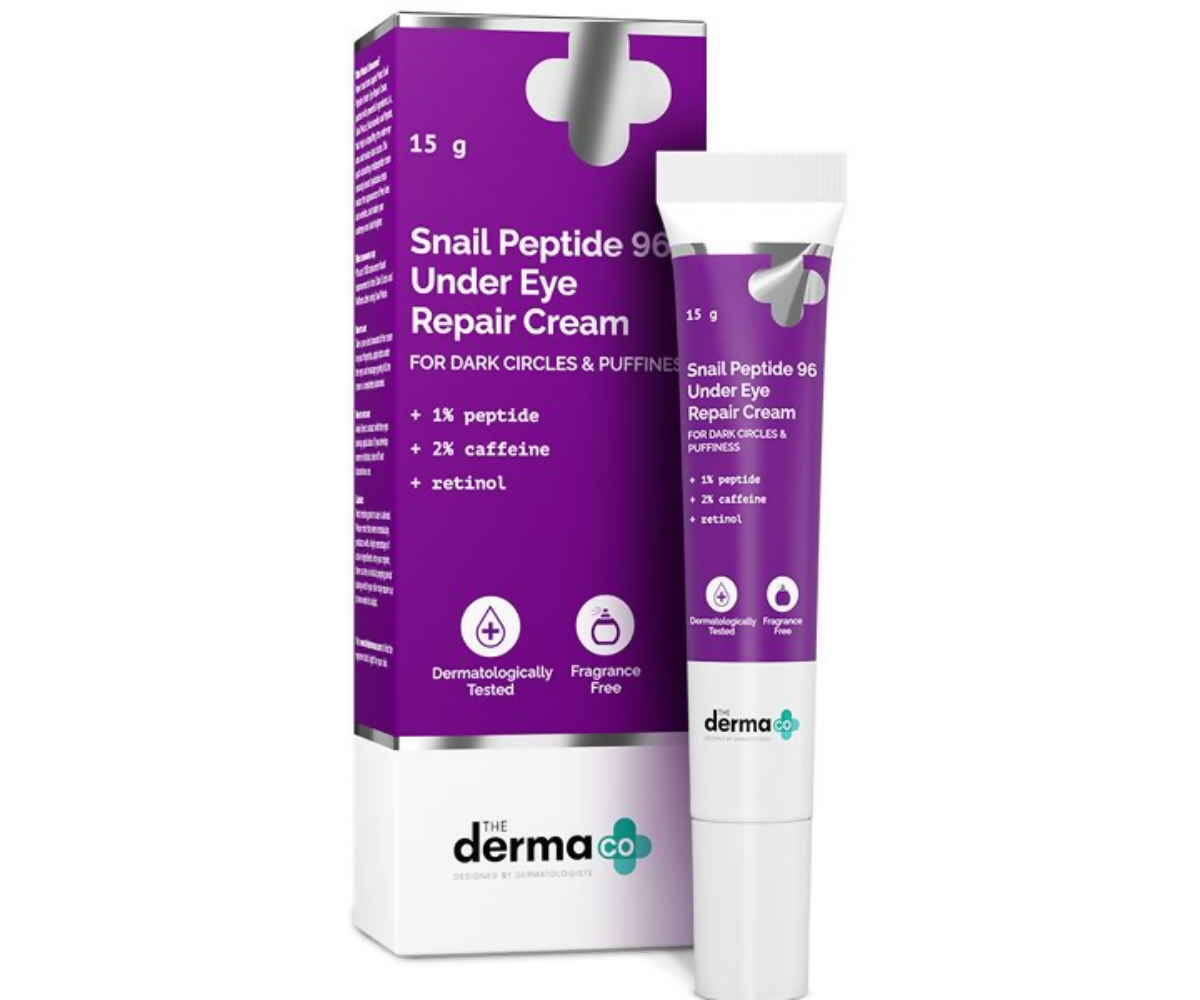 The Derma Co Snail Peptide 96 Under Eye Repair Cream With Snail Mucin & Peptide Complex For Dark Circles & Puffiness | Grocsy
