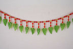 Kundan HandiKrafts Green Leaf Red Beats Thoranna | Grocsy