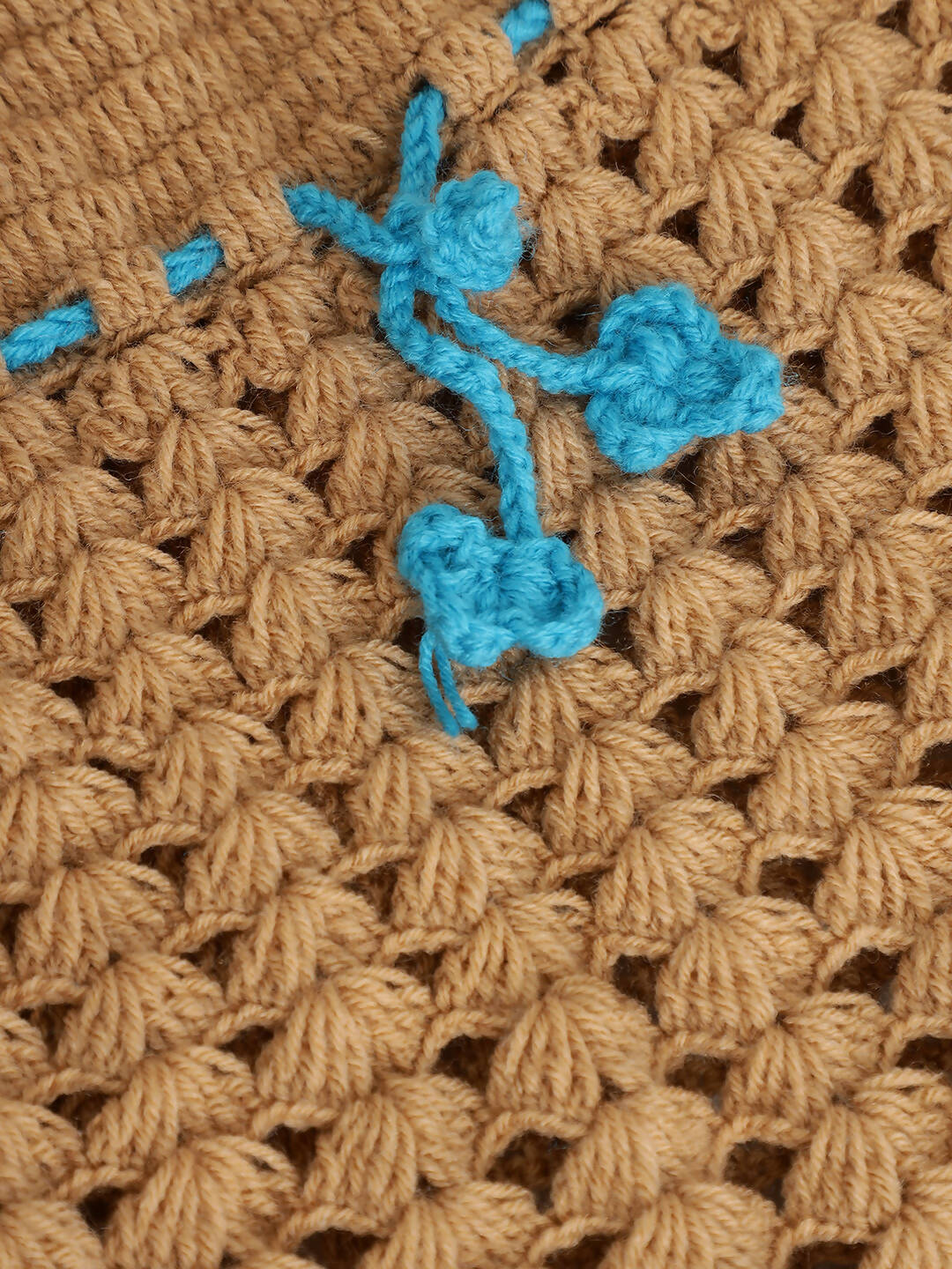ChutPut Hand knitted BlueBerry Wool Dress For Baby Girls - Blue | Grocsy