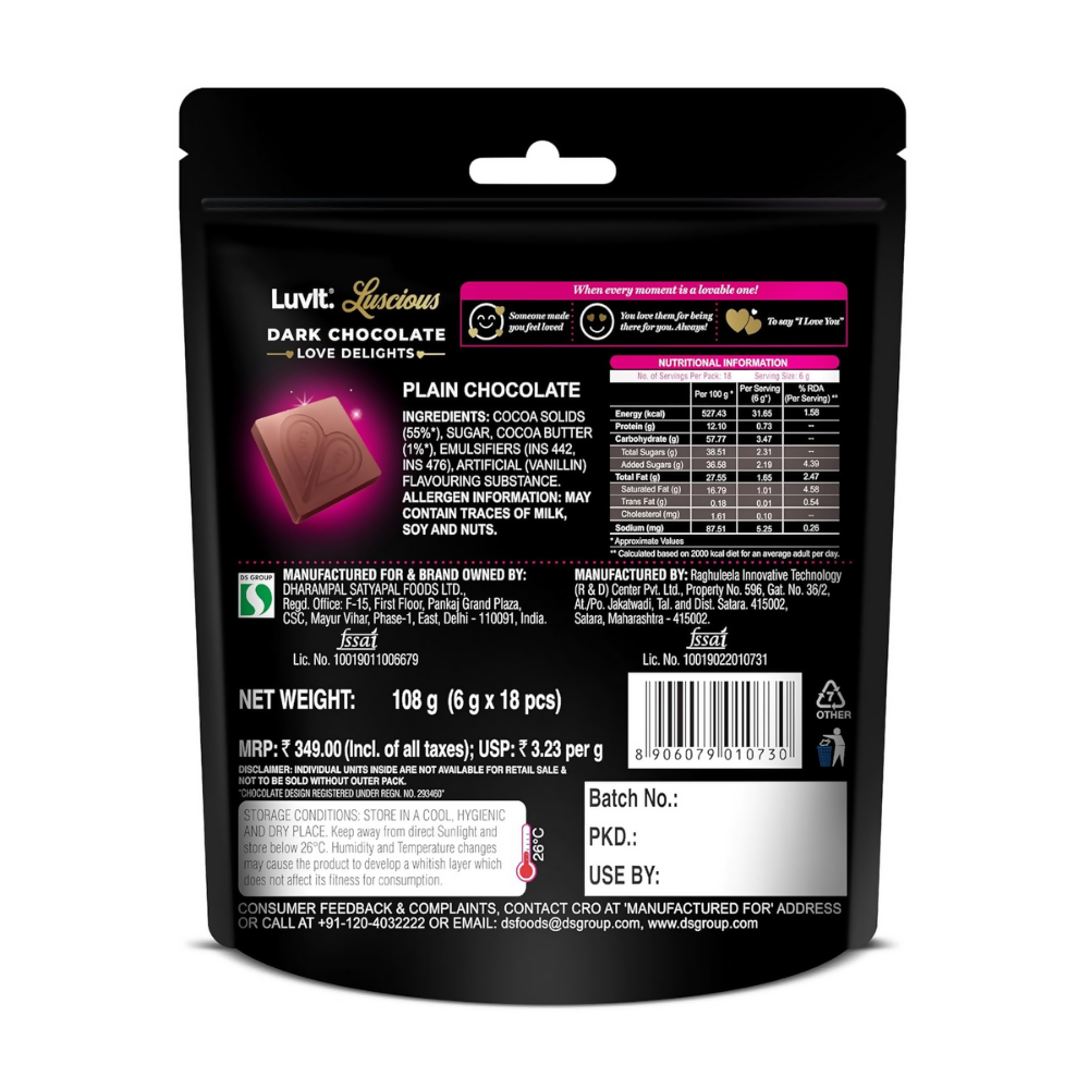 LuvIt. Luscious Love Delights Dark & Milk Chocolate | Grocsy