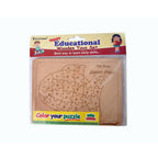 Kraftsman English Alphabets Wooden Jigsaw Puzzles Fish Shape Puzzle | Color Kit Included | Grocsy
