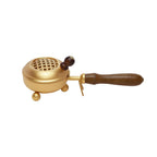 Not Available Handcrafted Metal Dhoop Dani Incense Burner - Golden Color | Grocsy