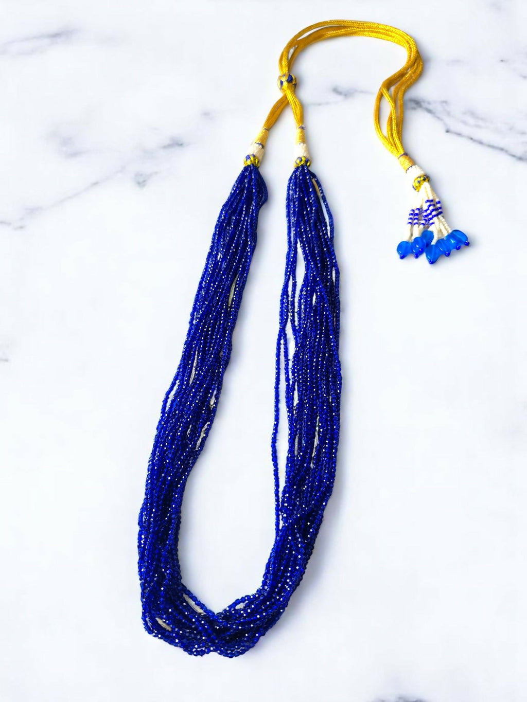 Inhanns Crystal Beads Luxe Edition – Multi-Layered Necklace - Royal Blue | Grocsy