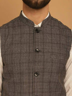 Even Apparels Nehru Jacket With Welt Pockets - Grey | Grocsy
