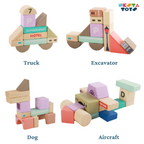Nesta Toys 115 Pieces Wooden City Building Blocks, Stacking Educational Toys |Building Toys for Creative Play (3+ Years) | Grocsy