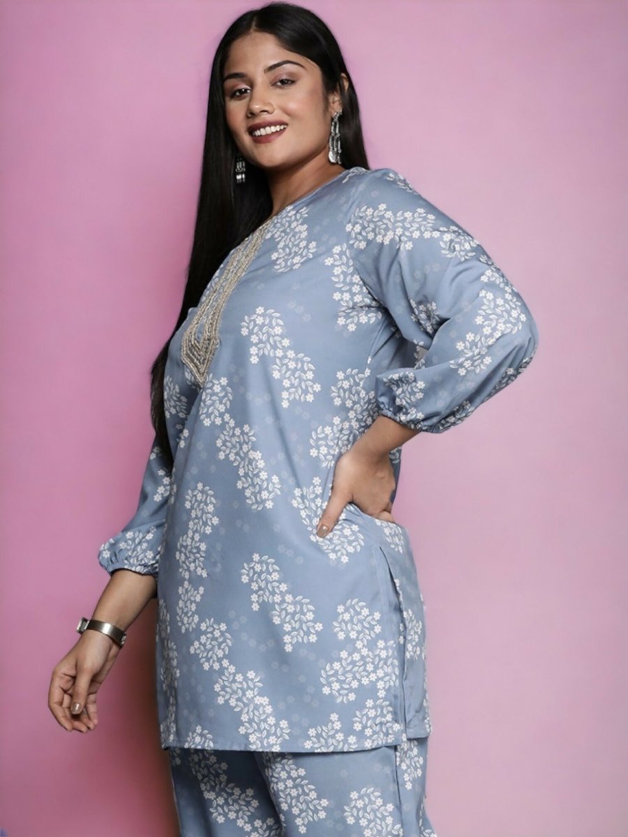 Ahalyaa Women's Traditional wear Tunic - Grey | Grocsy