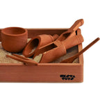 Nesta Toys Sensory Wooden Toy Set with Montessori Tray - Beech Wood | Grocsy