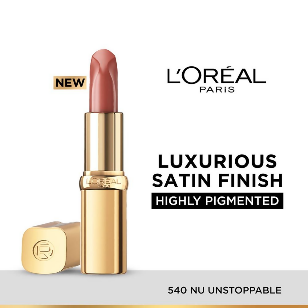 L'Oreal Paris Color Riche Satin Lipstick - 540 Nu Unstoppable | Grocsy