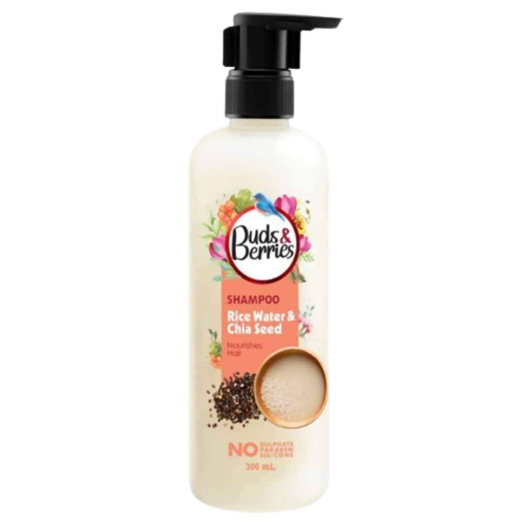 Buds & Berries Rice Water & Chia Seed Shampoo | Grocsy