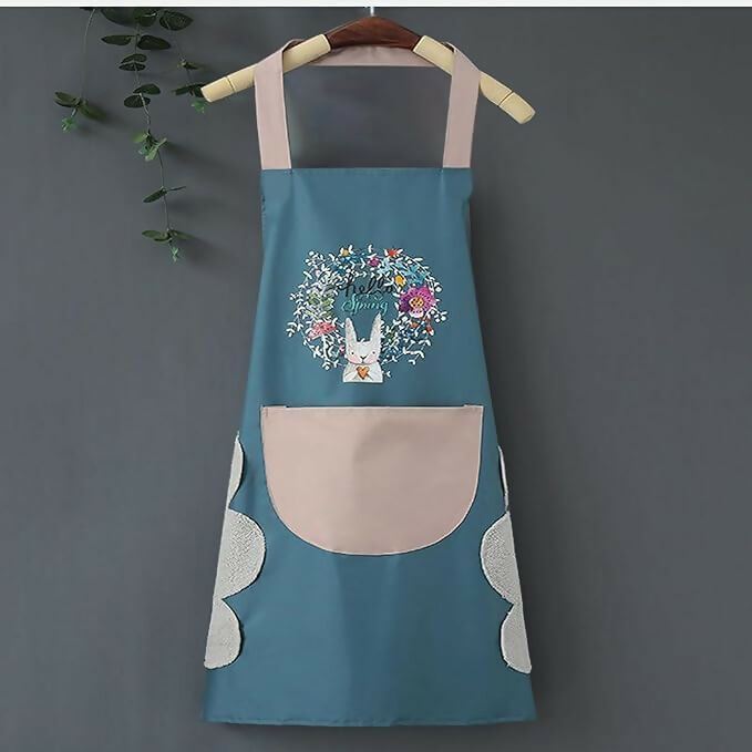 Klimet Waterproof Kitchen Apron For Women-Assorted (pack of 2) | Grocsy