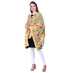 SWI Stylish Women's Embroidered Phulkari Chiffon Beige Dupatta | Grocsy