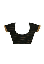 Mominos Fashion Moeza Black Bhagalpuri Handloom Silk Raj Shree Saree with unstitched Blouse piece | Grocsy