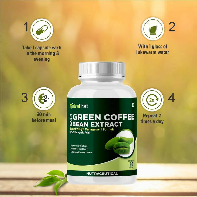 Nutrafirst Green Coffee Bean Extract Capsules | Grocsy