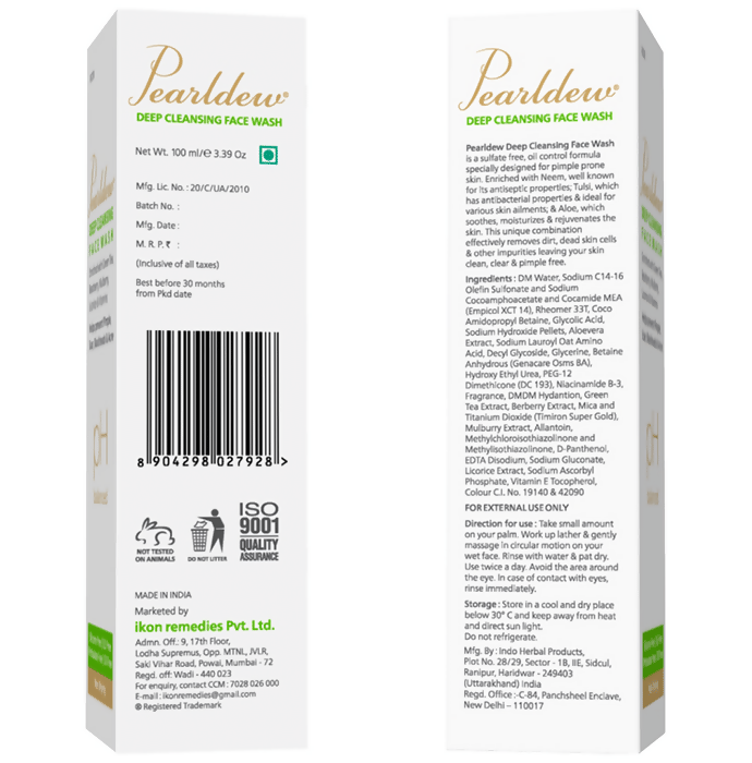 Pearldew Deep Cleansing Face Wash | Grocsy